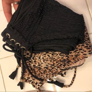 Victoria’s Secret bathing suit bottoms. PAIR. High rise, high leg. Size medium.